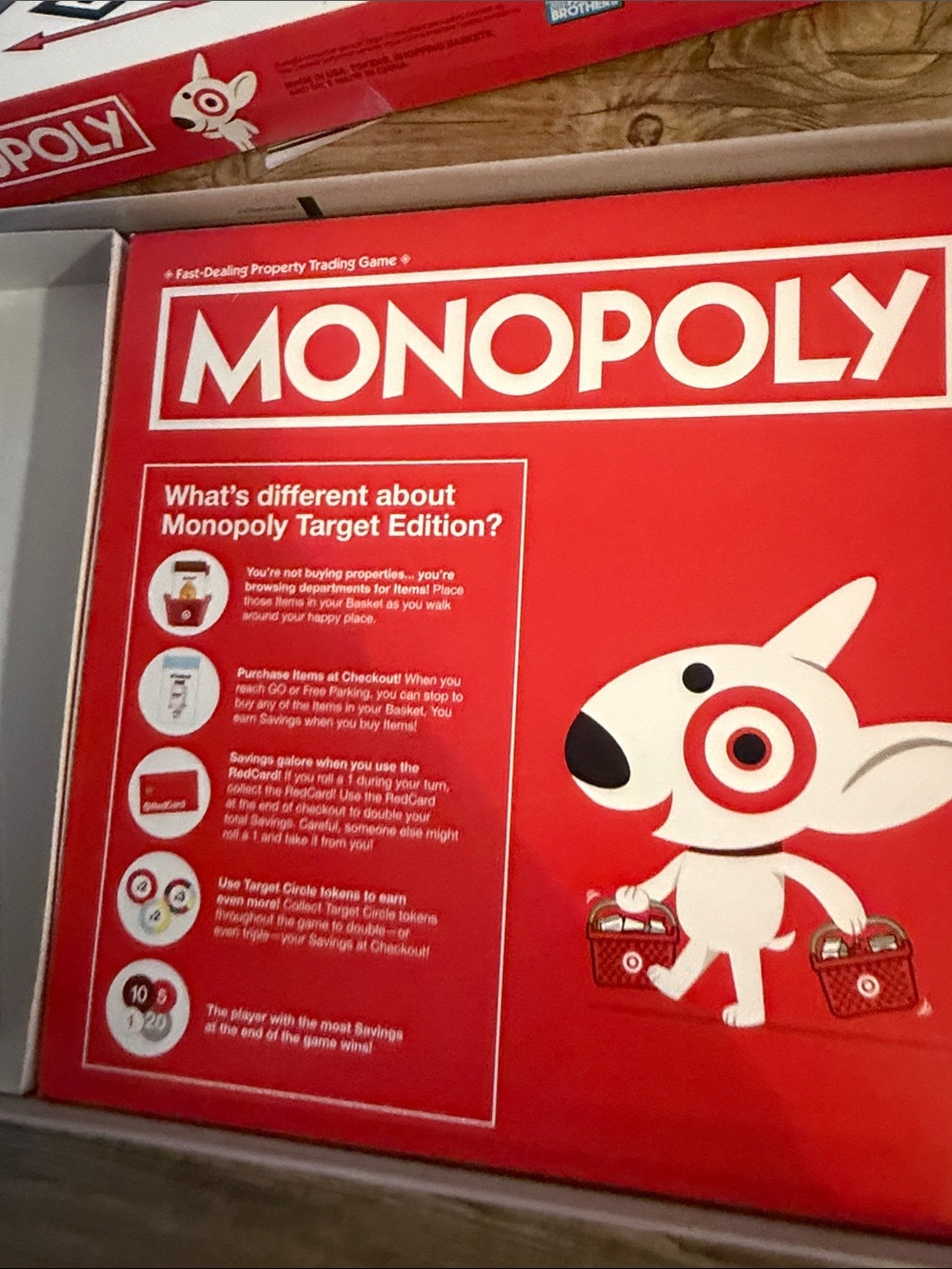 MONOPOLY Target Edition Board Game - Red, White, Black - Picture 4 of 6